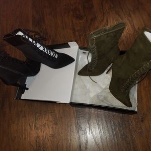 Forever 21 Heel Boot | BLACK &GREEN| size 6